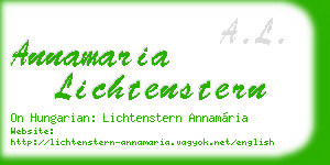 annamaria lichtenstern business card