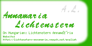 annamaria lichtenstern business card